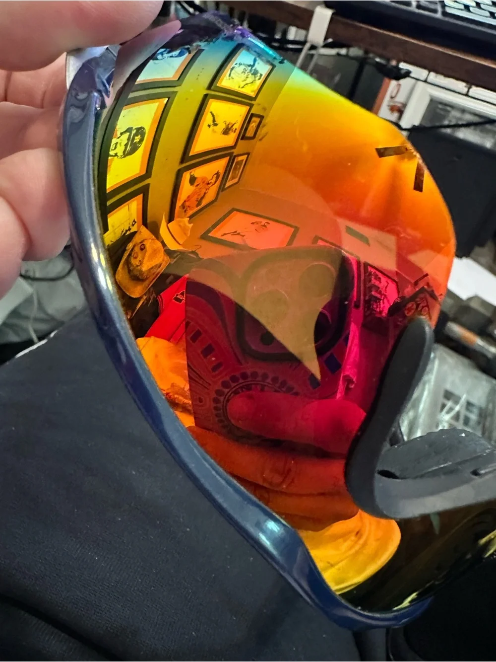 Oakley M2 Blue Frame XL Sunglasses with Mirrored Sport Lens